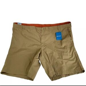 New Mens Columbia Big & Tall Washed Out Khaki Beige Casual Shorts Sz 50 NWT 10"